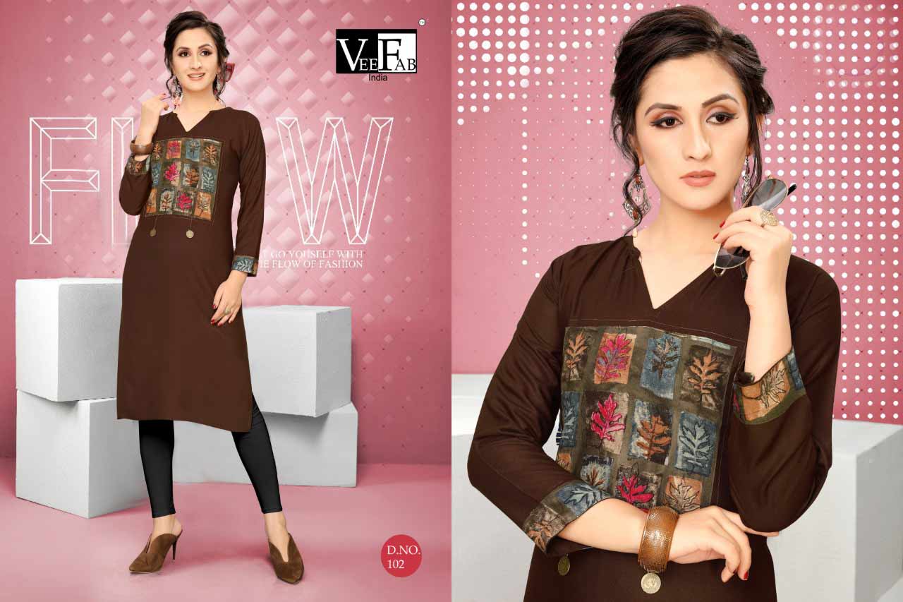 Dream Girl Vol-2 Veefab India Rayon Print Kurti Dream Girl Vol-2 Veefab India Rayon Print Kurti